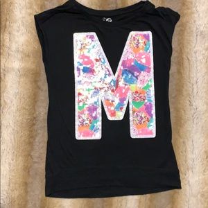 💕Justice Top with letter M 🧁